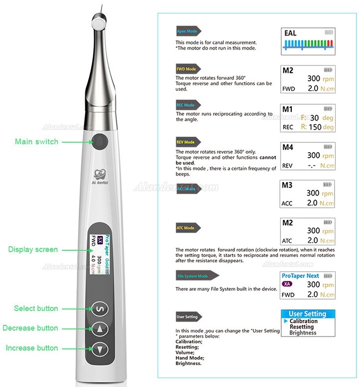 Betterway EP Pro Dental Brushless Endo Motor Built-in Apex Locator